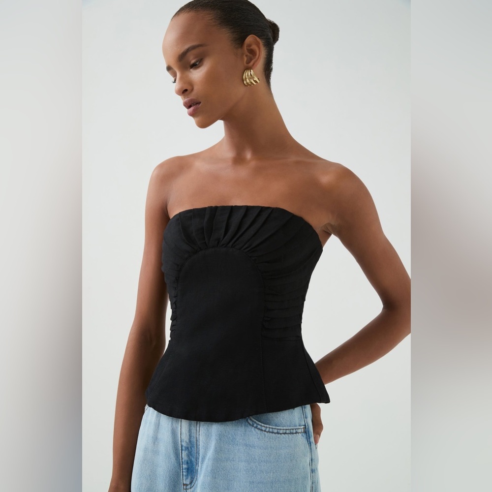 Aje Otta Lienen Bustier in Black